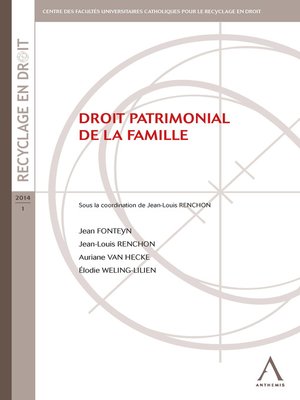 cover image of Droit patrimonial de la famille
